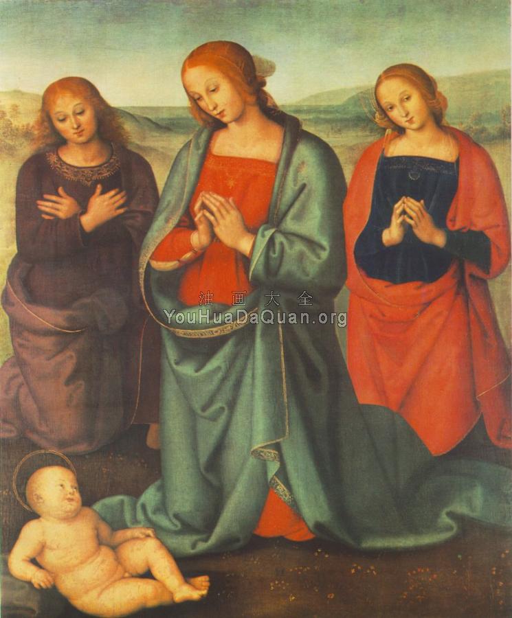 Madonna with Saints Adoring the Child - 彼得罗·贝鲁吉诺